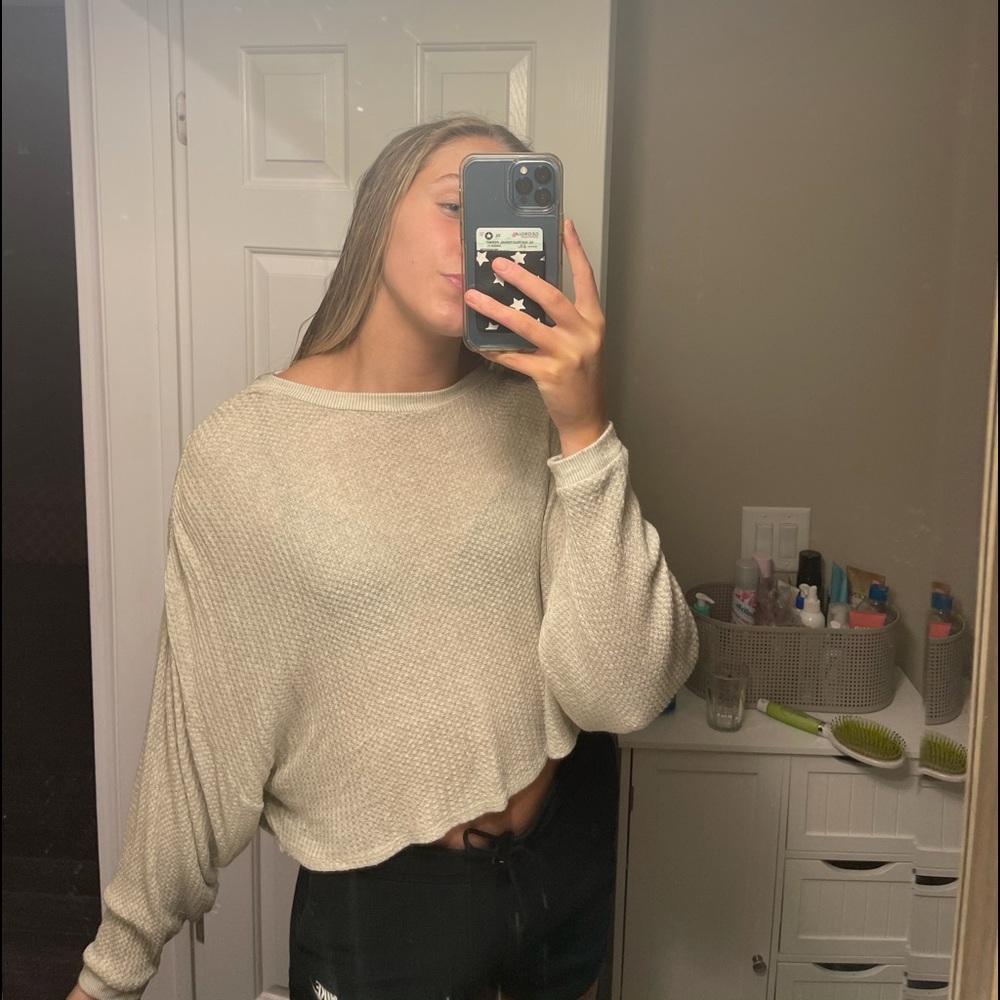 cream sweater